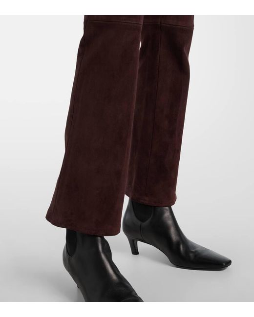 Stouls Purple Dean 22 Suede Flared Pants