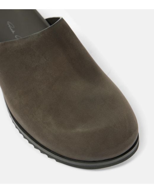 Rick Owens Brown Granola Leather Slides