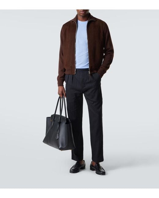 Tom Ford Cardigan Mit Veloursleder in Brown für Herren