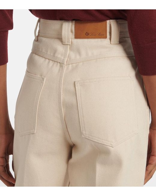Loro Piana Natural Garey High-Rise Straight Jeans