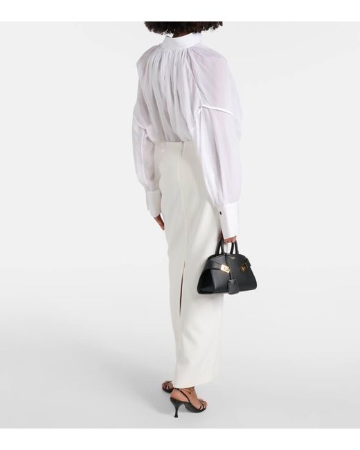 Novia - falda larga de lona Ferragamo de color White