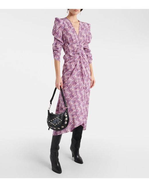 Isabel Marant Purple Albini Silk Midi Dress