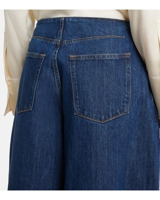 Jil Sander Blue Barrel-Leg Jeans