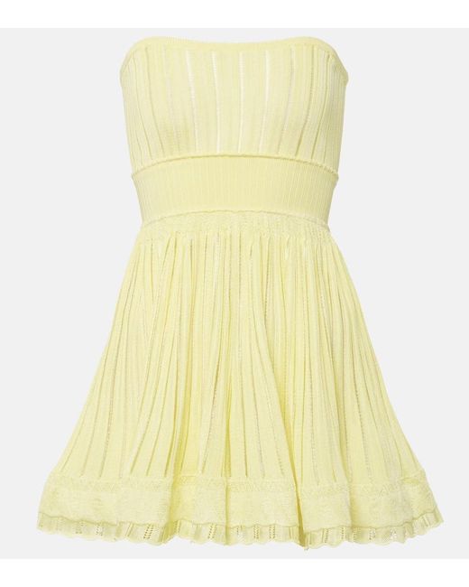 Alaïa Yellow Crinoline Pointelle Jersey Romper