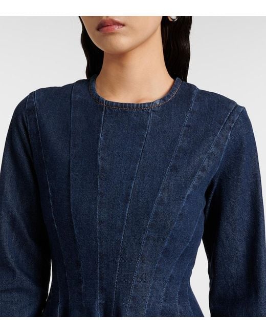Sportmax Blue Aereo Denim Minidress