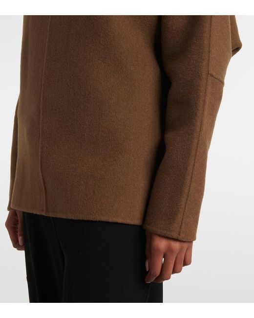 TOVE Brown Wool-Blend Long-Sleeve Knit Top
