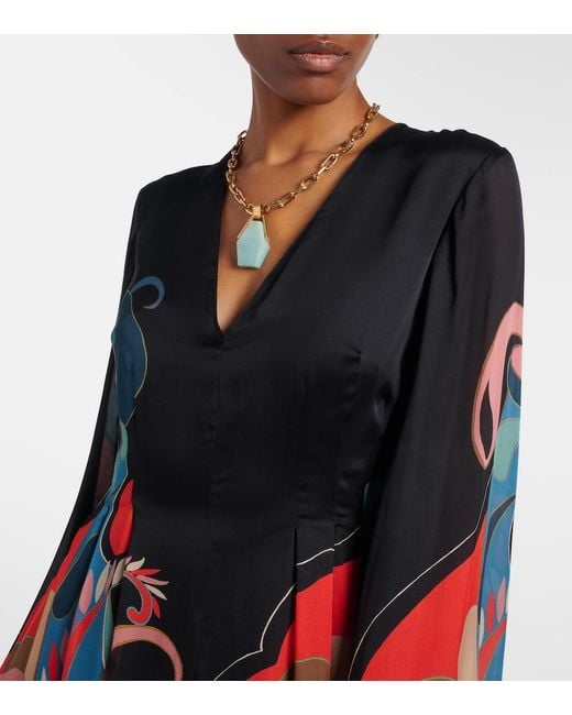 Etro Red Paisley Silk Gown