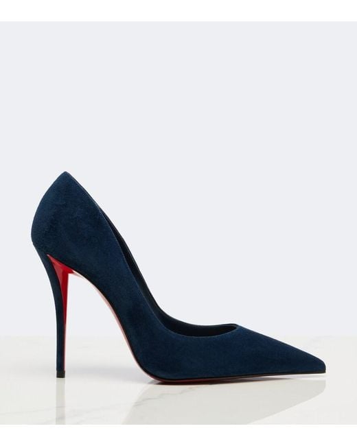 Christian Louboutin Blue Miss Z Suede Pumps