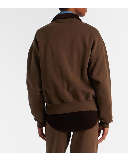 Polo Ralph Lauren Brown Logo Cotton-Blend Jersey Sweatshirt