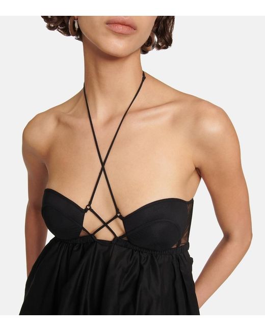 Nensi Dojaka Black Cutout Minidress