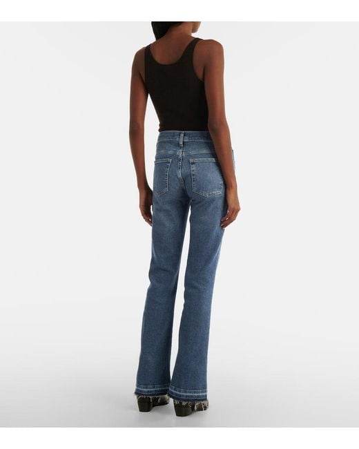 Jean Bootcut Tailorless A Taille Mi-Haute 7 For All Mankind en coloris Blue