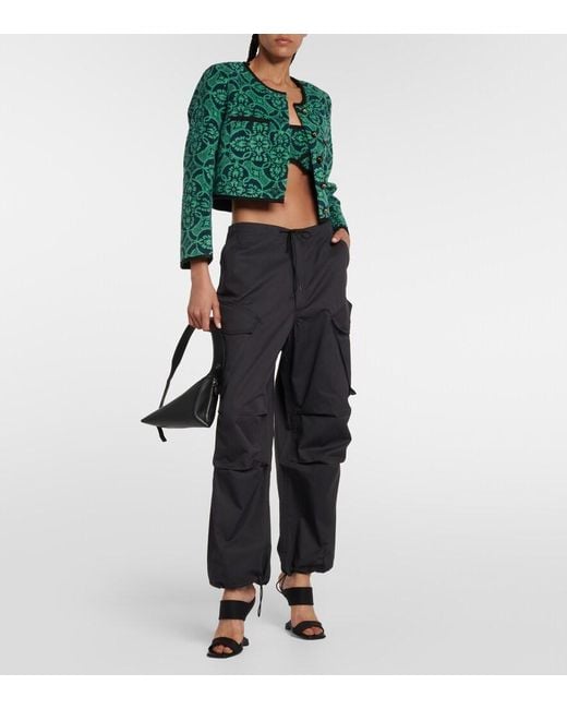 Agolde Black Ginerva Cotton Cargo Pants