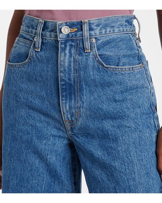 SLVRLAKE Denim Blue Eva High-Rise Wide-Leg Jeans