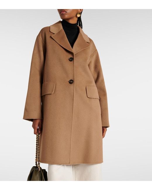 Max Mara Brown Mantel Aus Wolle