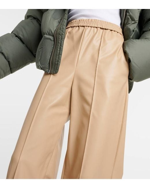 Wolford Natural High-rise Faux Leather Wide-leg Pants