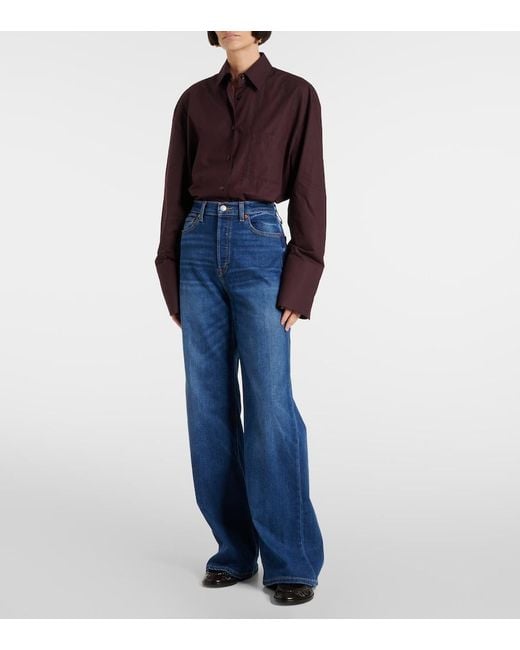 Re/done Blue '70S High-Rise Wide-Leg Jeans