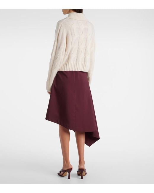Jardin Des Orangers Natural Cable-Knit Cashmere And Silk Cardigan