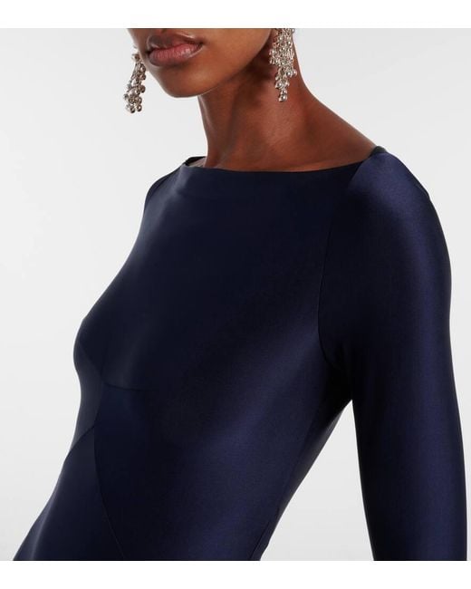 Rabanne Blue Maxikleid Aus Jersey