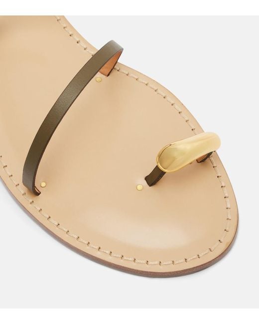 Amanu Green Marrakech Leather Sandals