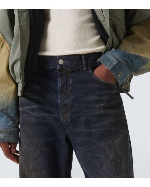 Acne Blue High-Rise Wide-Leg Jeans for men