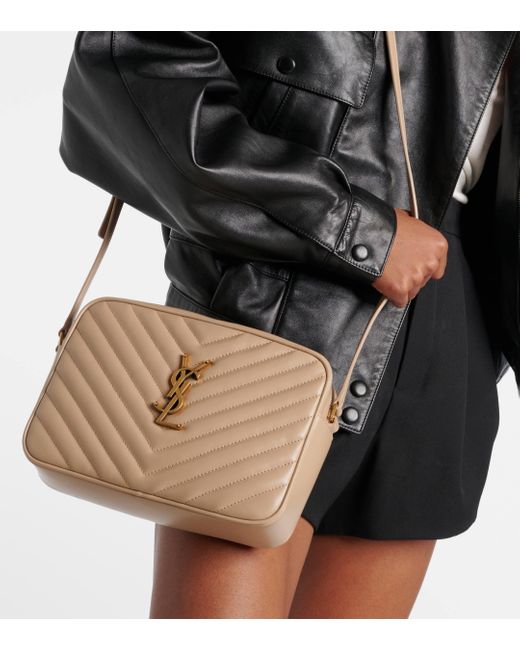 Saint Laurent Natural Lou Quilted Leather Camera Bag