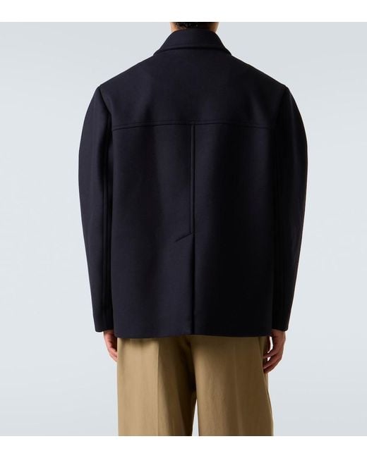 Simone Rocha Blue Embellished Wool-Blend Jacket for men