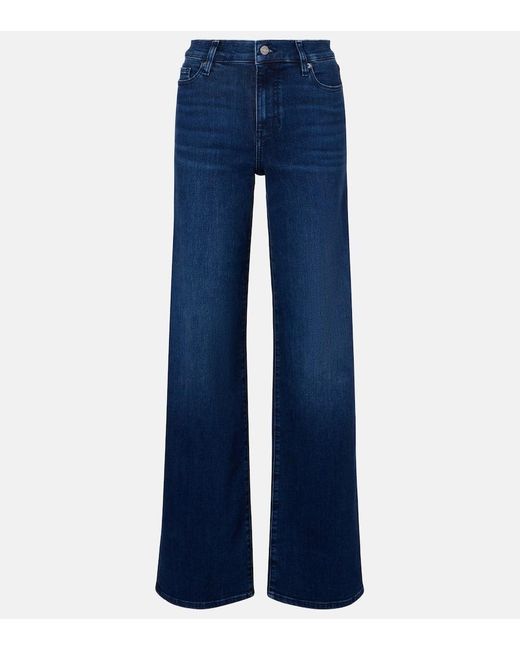 FRAME Blue Wide-Leg Jeans Le Slim Palazzo