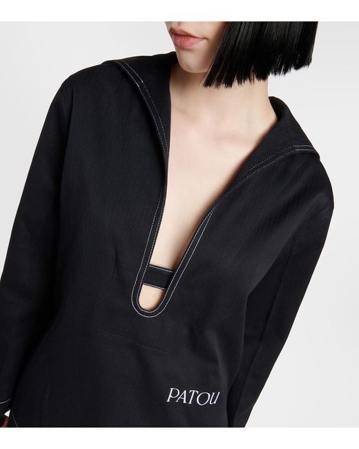 Patou Black Logo Cotton Top