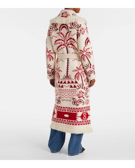 Alanui Red Glimpse Of Eden Coat