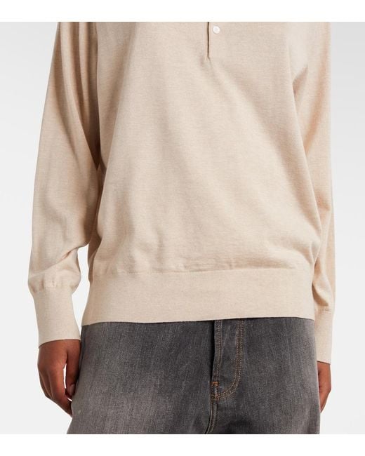 Acne Natural Silk, Wool, And Cashmere Polo Sweater