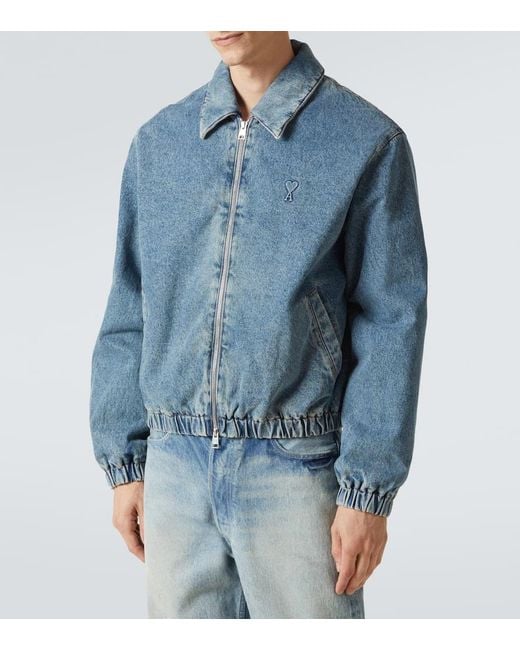 Veste Ami De Cour En Jean AMI pour homme en coloris Blue