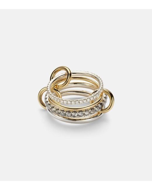 Spinelli Kilcollin White Arla Sterling And 18Kt Ring With Diamonds