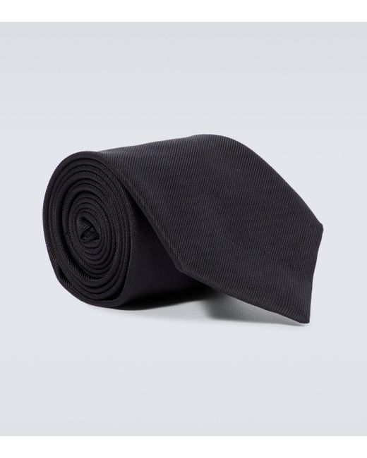 Giorgio Armani Black Silk Tie for men