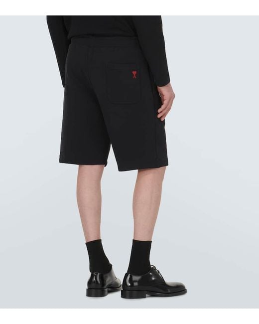 AMI Bermuda-Shorts Ami de Cour aus Fleece in Black für Herren