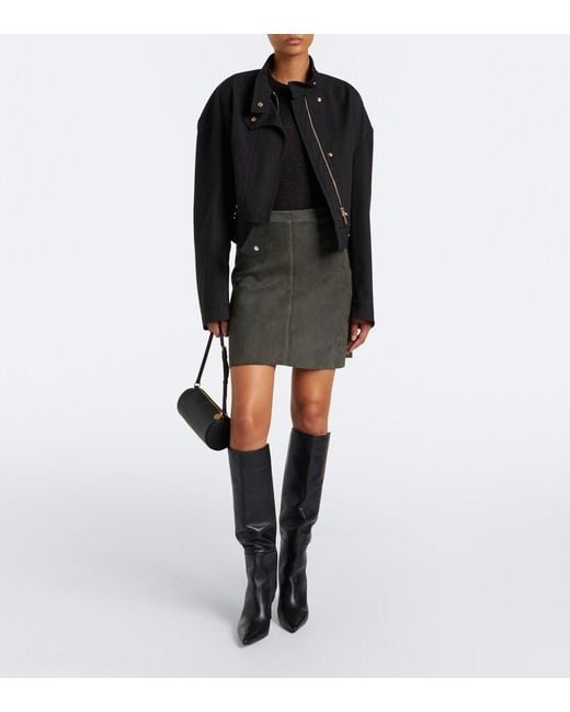 Stouls Black Lucie Suede Miniskirt