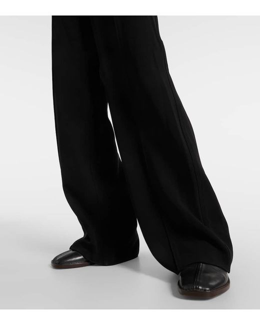 Proenza Schouler Blue Weyes High-Rise Crepe Straight Pants