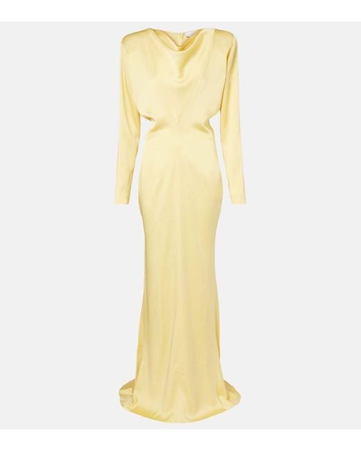 Stella McCartney Yellow Satin Gown