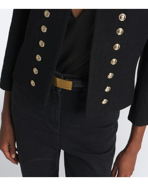 Balmain Black Wool-Blend Jacket