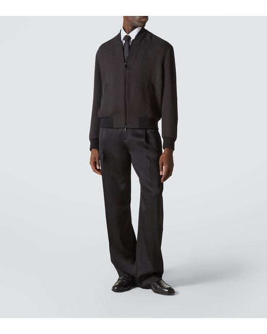 Giorgio Armani White Cotton-Blend Poplin Shirt for men