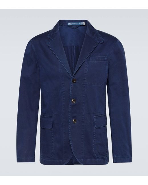 Blazer en coton Polo Ralph Lauren pour homme en coloris Blue
