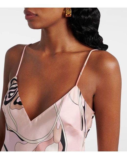 Emilio Pucci Pink Orchidee Silk Twill Camisole