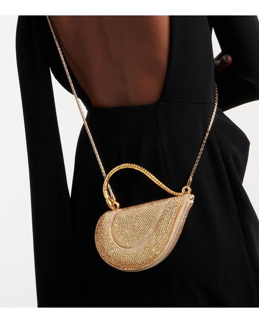 BVLGARI Metallic Serpenti Cuoricino Mini Leather Top-Handle Bag