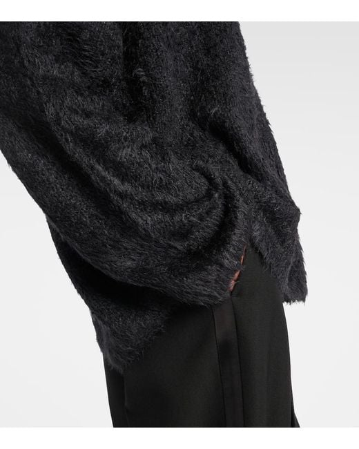 Totême  Black Oversized Silk Sweater