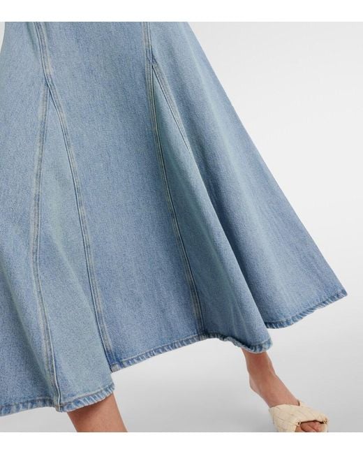 Re/done Blue Western Denim Midi Dress