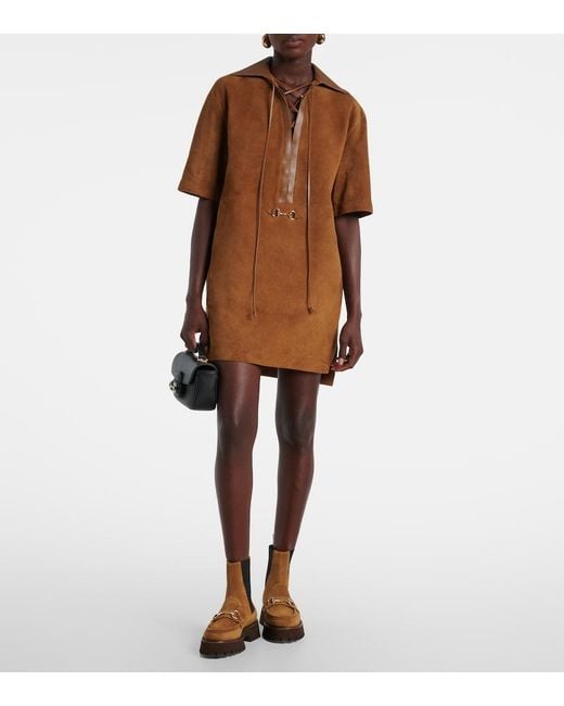 Gucci Brown Sylke Suede Chelsea Boots