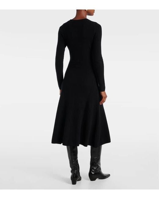 Joseph Black Cashmere-Blend Sweater Dress