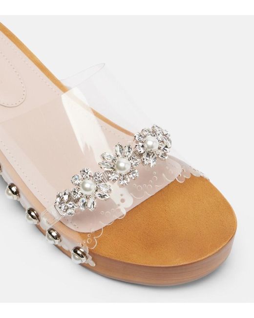 Simone Rocha White Embellished Pvc Clogs