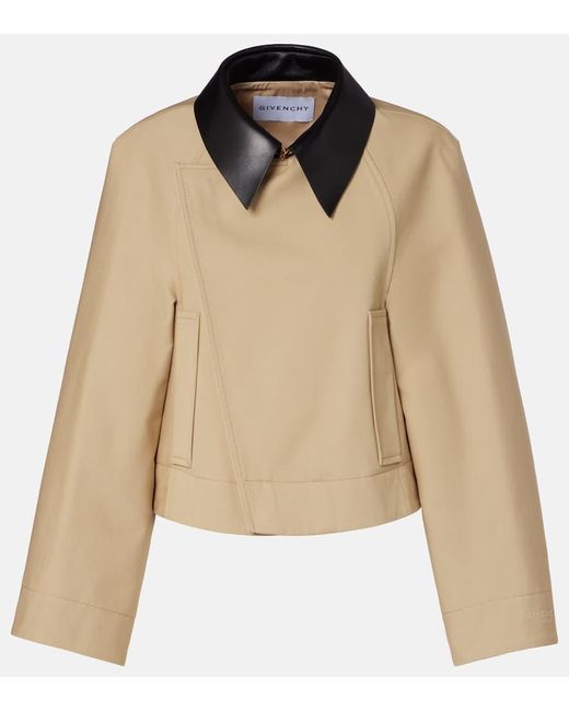 Givenchy Natural Cropped Cotton And Wool Jacket