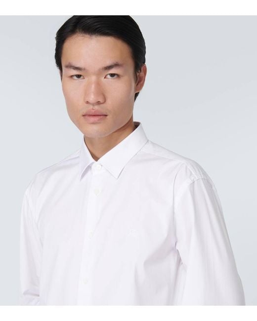 Burberry Hemd aus einem Baumwollgemisch in White für Herren