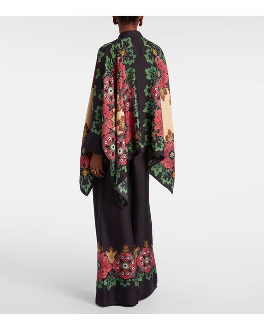 LaDoubleJ Red Foulard Printed Silk Twill Shirt